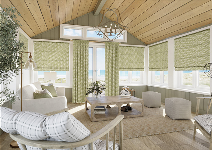 Land & Shore Oak Leaf, Green - Roman Blind - Image 6